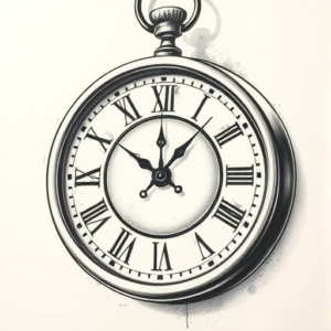 Realism Clock Tattoo