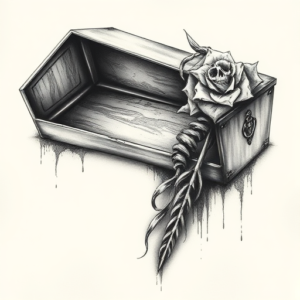 Realism Coffin Tattoo