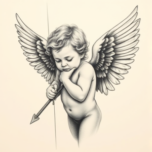 Realism Cupid Tattoo