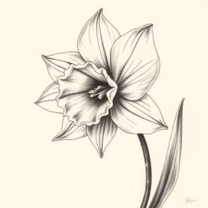 Realism Daffodil Tattoo