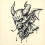 Realism Demon Tattoo