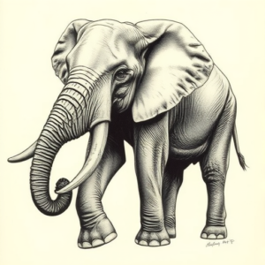 Realism Elephant Tattoo