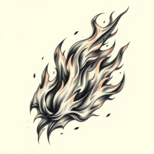 Realism Fire Tattoo