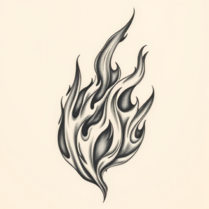 Realism Flame Tattoo