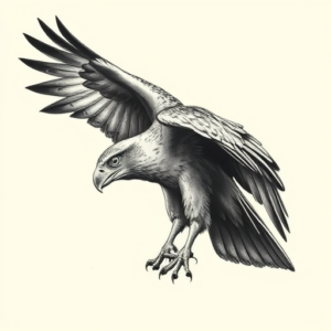 Realism Hawk Tattoo