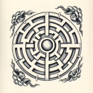 Realism Labyrinth Tattoo