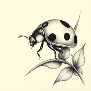 Realism Ladybug Tattoo