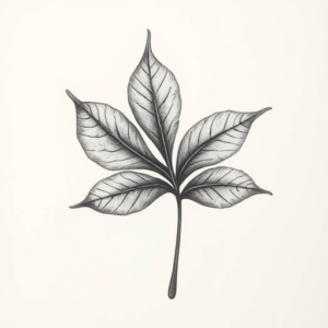 Realism Leaf Tattoo