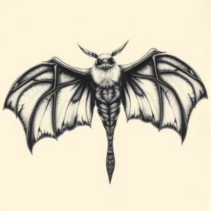 Realism Mothman Tattoo