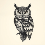 Realism Owl Tattoo