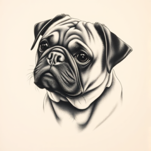 Realism Pug Tattoo
