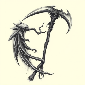 Realism Scythe Tattoo