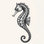 Realism Seahorse Tattoo