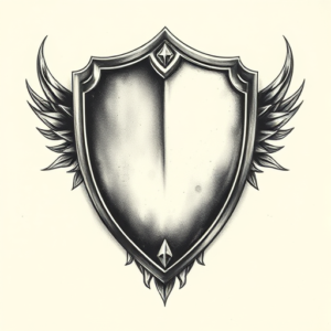 Realism Shield Tattoo