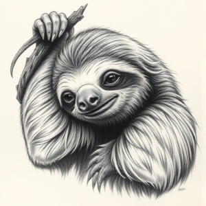 Realism Sloth Tattoo