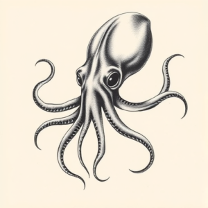 Realism Squid Tattoo
