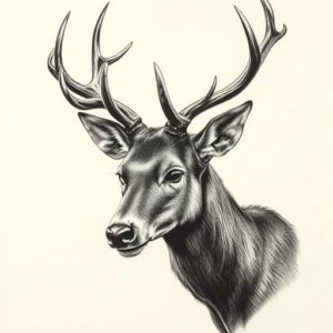 Realism Stag Tattoo