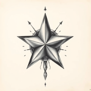 Realism Star Tattoo