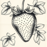 Realism Strawberry Tattoo