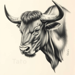 Realism Taurus Tattoo
