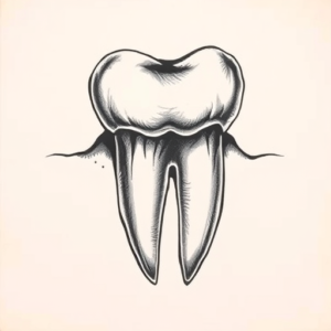 Realism Tooth Tattoo