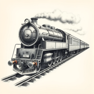 Realism Train Tattoo