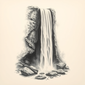 Realism Waterfall Tattoo