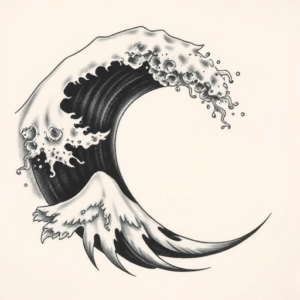 Realism Wave Tattoo