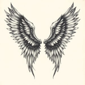 Realism Wings Tattoo