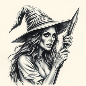 Realism Witch Tattoo