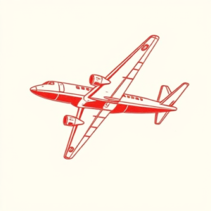 Red Ink Airplane Tattoo
