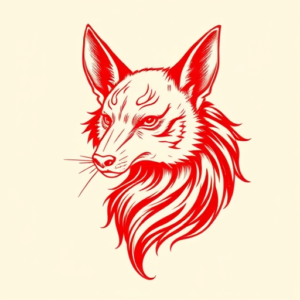 Red Ink Animal Tattoo