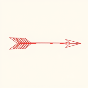 Red Ink Arrow Tattoo