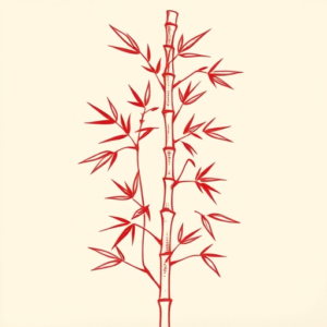 Red Ink Bamboo Tattoo