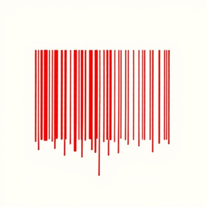 Red Ink Barcode Tattoo