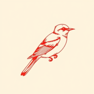 Red Ink Bluebird Tattoo