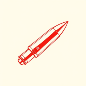Red Ink Bullet Tattoo