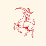 Red Ink Capricorn Tattoo