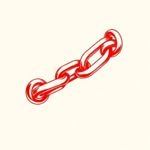 Red Ink Chain Tattoo