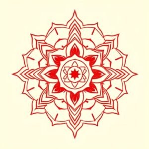 Red Ink Chakra Tattoo