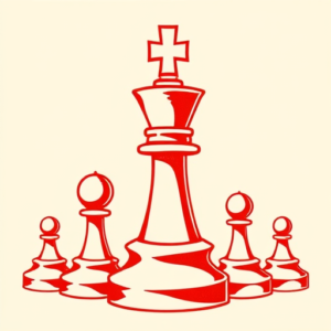 Red Ink Chess Tattoo