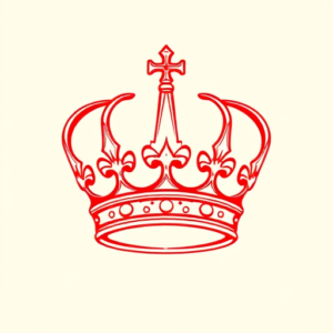 Red Ink Crown Tattoo