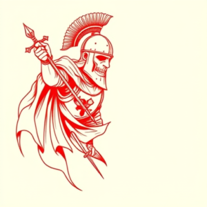 Red Ink Crusader Tattoo