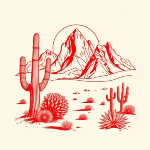 Red Ink Desert Tattoo