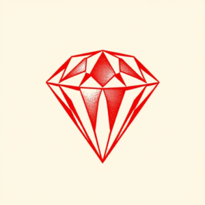 Red Ink Diamond Tattoo