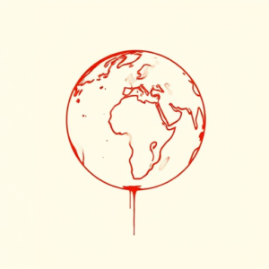 Red Ink Earth Tattoo