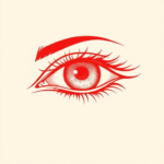 Red Ink Eye Tattoo