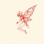 Red Ink Fairy Tattoo