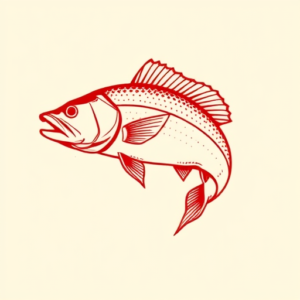 Red Ink Fishing Tattoo