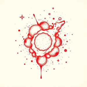 Red Ink Galaxy Tattoo